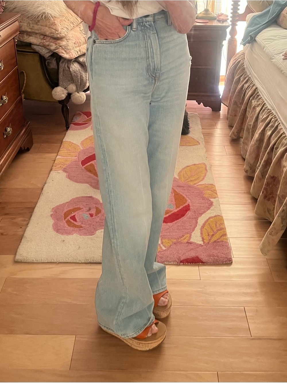 Acne Denim Blue Wide Leg Jeans